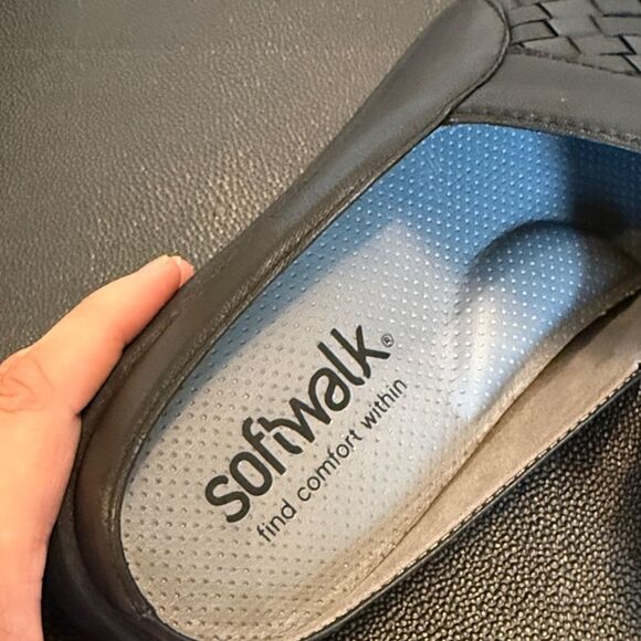 SoftWalk San Marcos II Clogs Black Woven size 9M - Picture 5 of 12